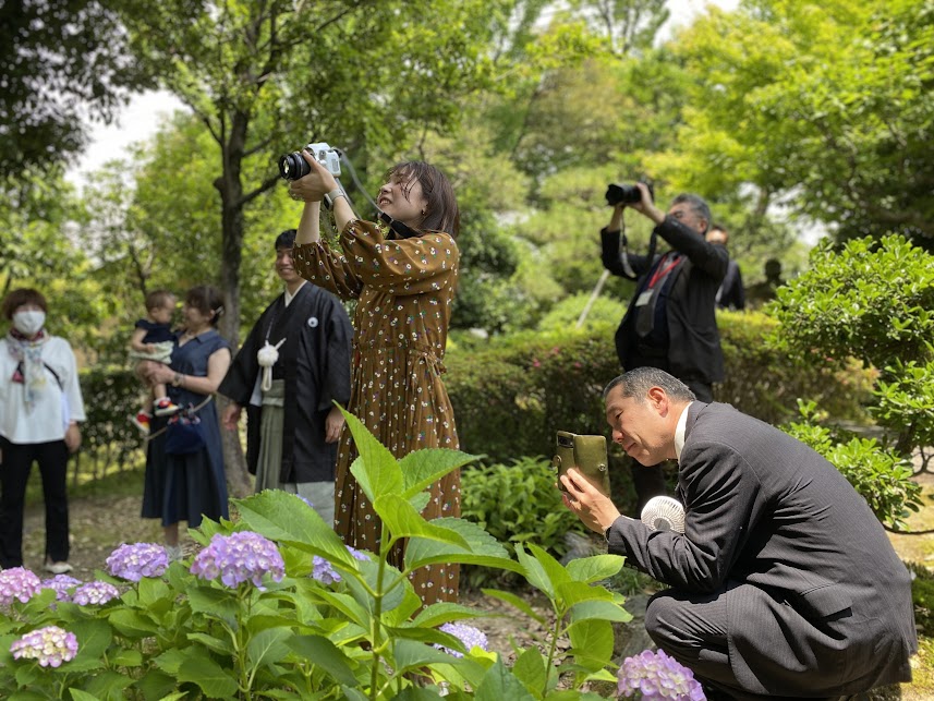 ①和装ロケ 　紫陽花　ご家族